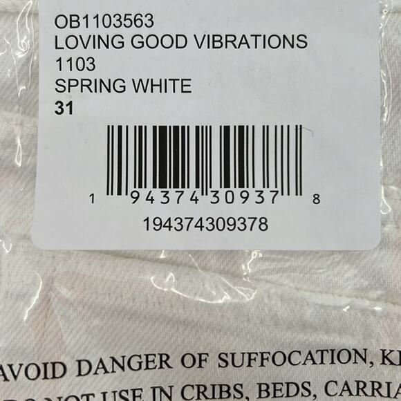 Free People Loving Good Vibrations Cut off Shorts - Spring White - 31 - NWT - Picture 2 of 5